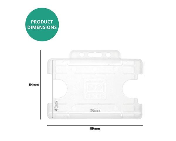 Open Face Ridged Biodegradable Card/Badge Holder (Horizontal) - Single Sided - Image 5