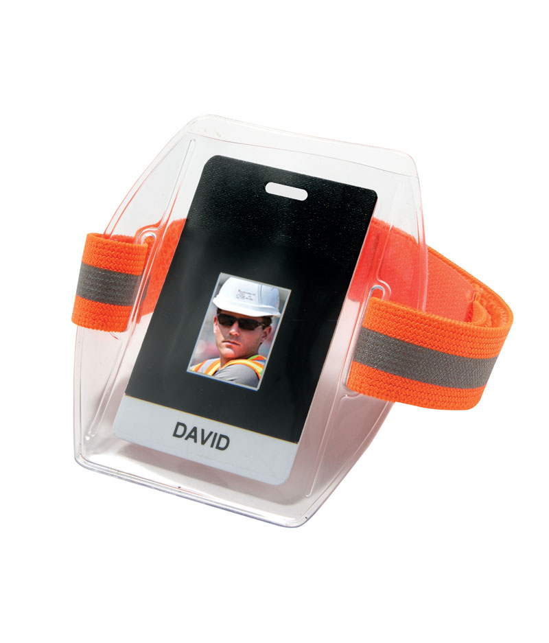 Hi-Vis Adjustable Safety Armband Card Holder