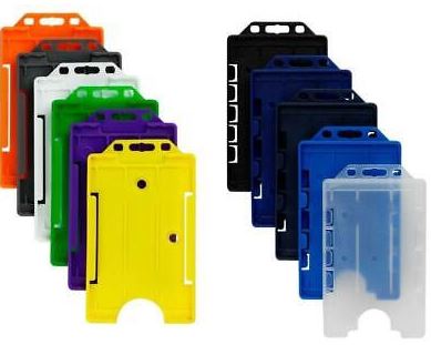 Open Face Ridged Biodegradable Card/Badge Holder (Vertical) - Single Sided - Image 2