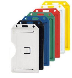 Open Face Ridged Biodegradable Card/Badge Holder (Vertical) - Single Sided - Image 3